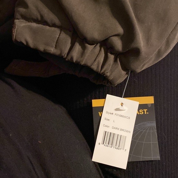 Weathercast mens dark brown winter jacket NWT size LARGE - Picture 15 of 16